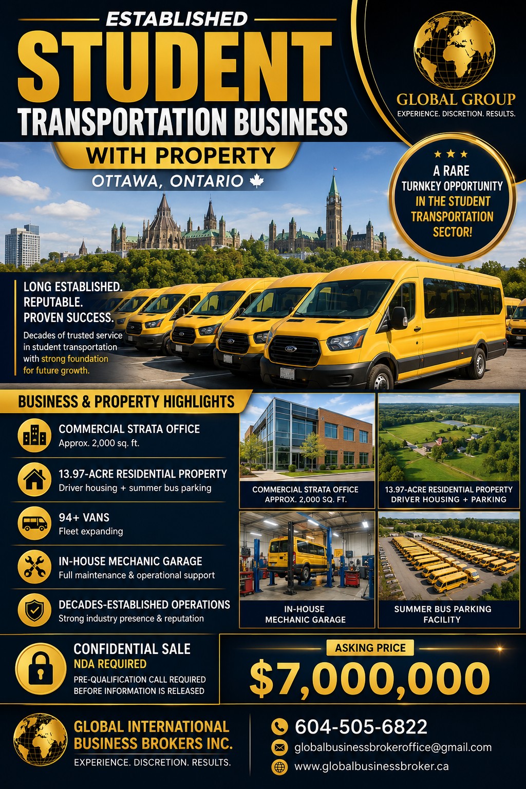 Student Transportation Business for sale